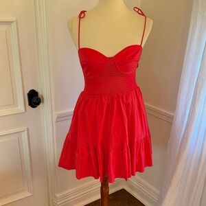 Staud Landry Smocked Bustier Minidress